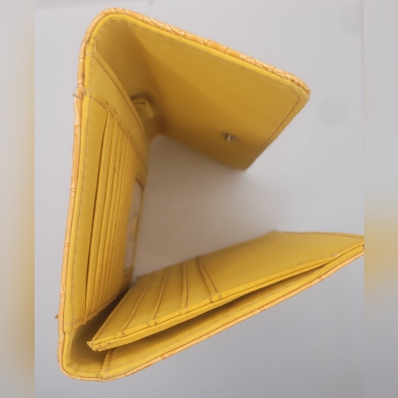 Nine West Yellow Croc-Embossed Clutch - Picture 8 of 9